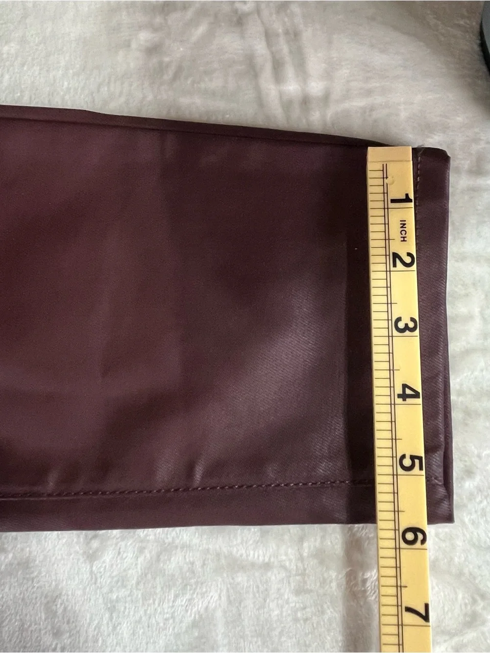 NWT a.n.a Burgundy High‎ Rise Skinny Coated Pants Size 14 Faux Leather